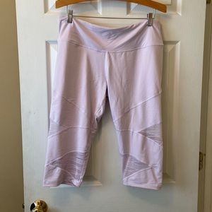 KNOCKOUT by VICTORIA'S SECRET Lavender SPORT Workout SHORTS Crop LEGGINGS ~ XL
